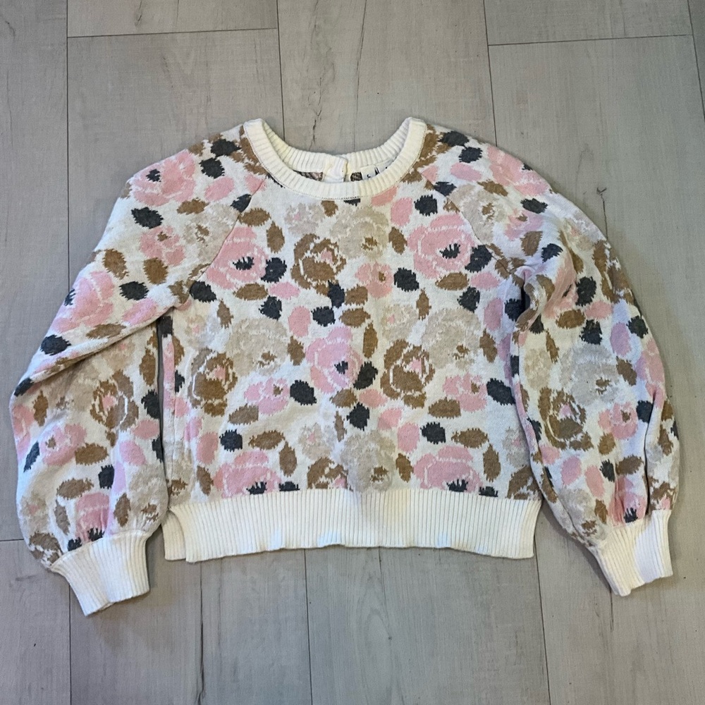 Janie and Jack Floral‎ Patterned Sweater
